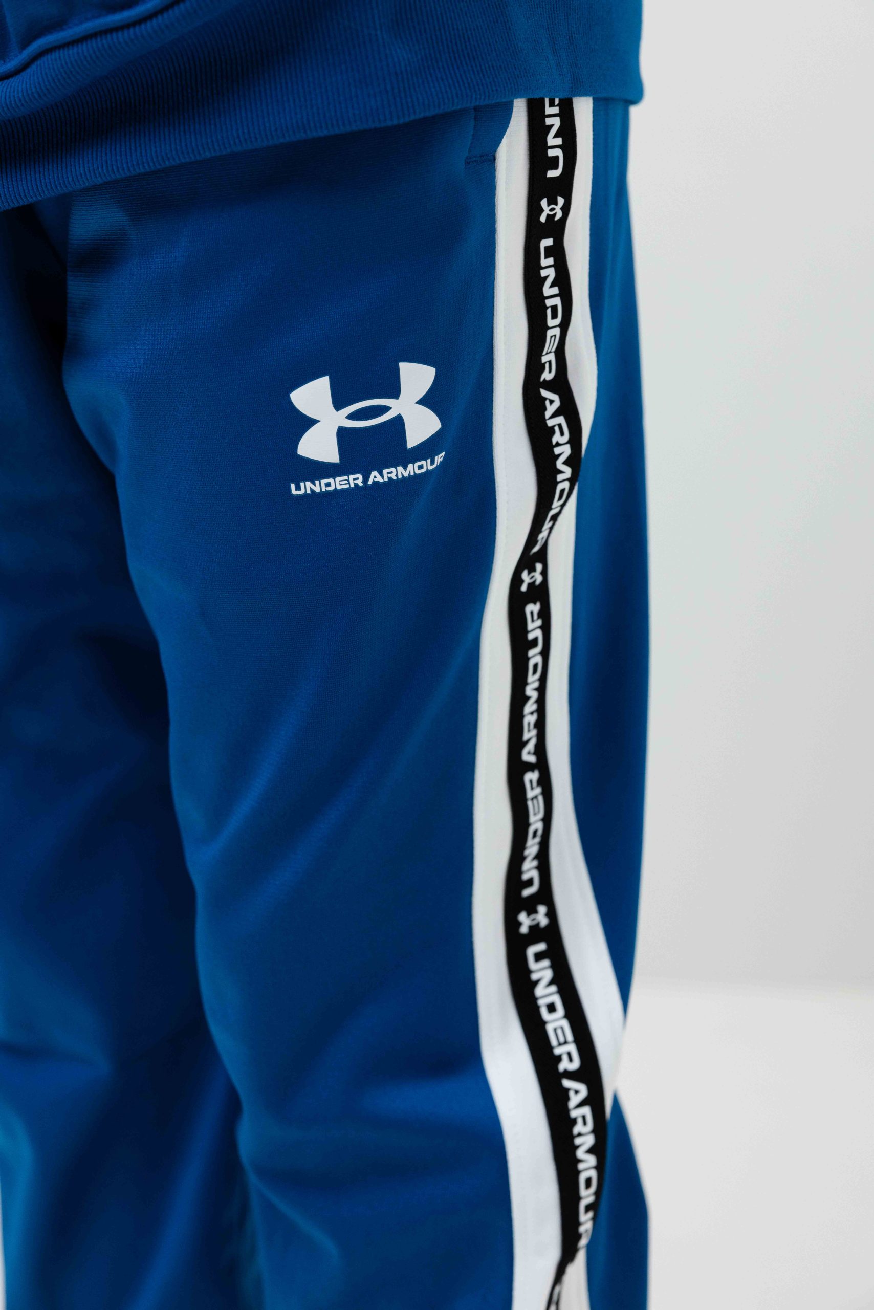 Under Armour Icon Knit Trainingspak Kids Donkerblauw