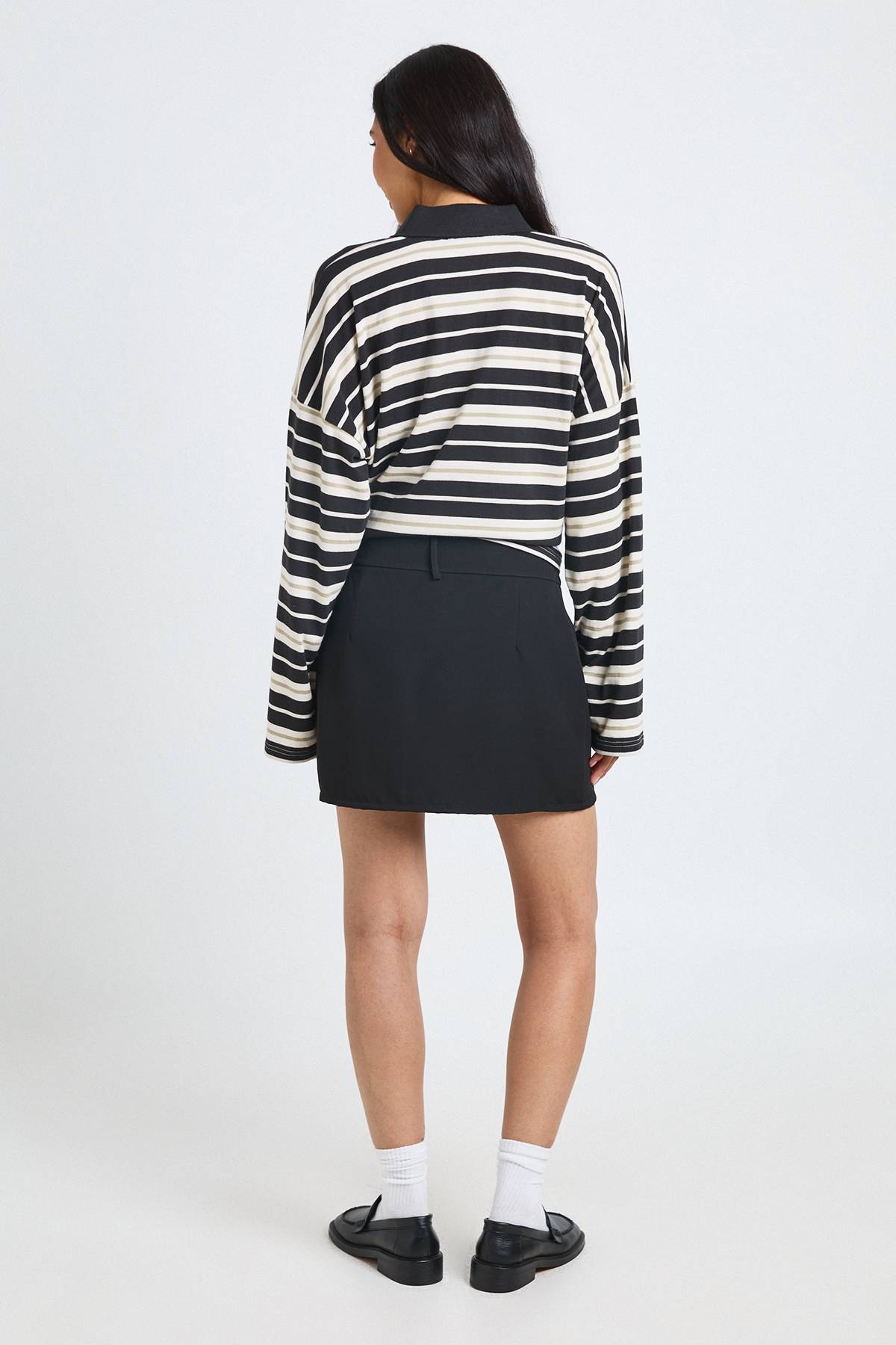 boohoo Jupe-short Ajustée Grande Taille À Détails De Coutures