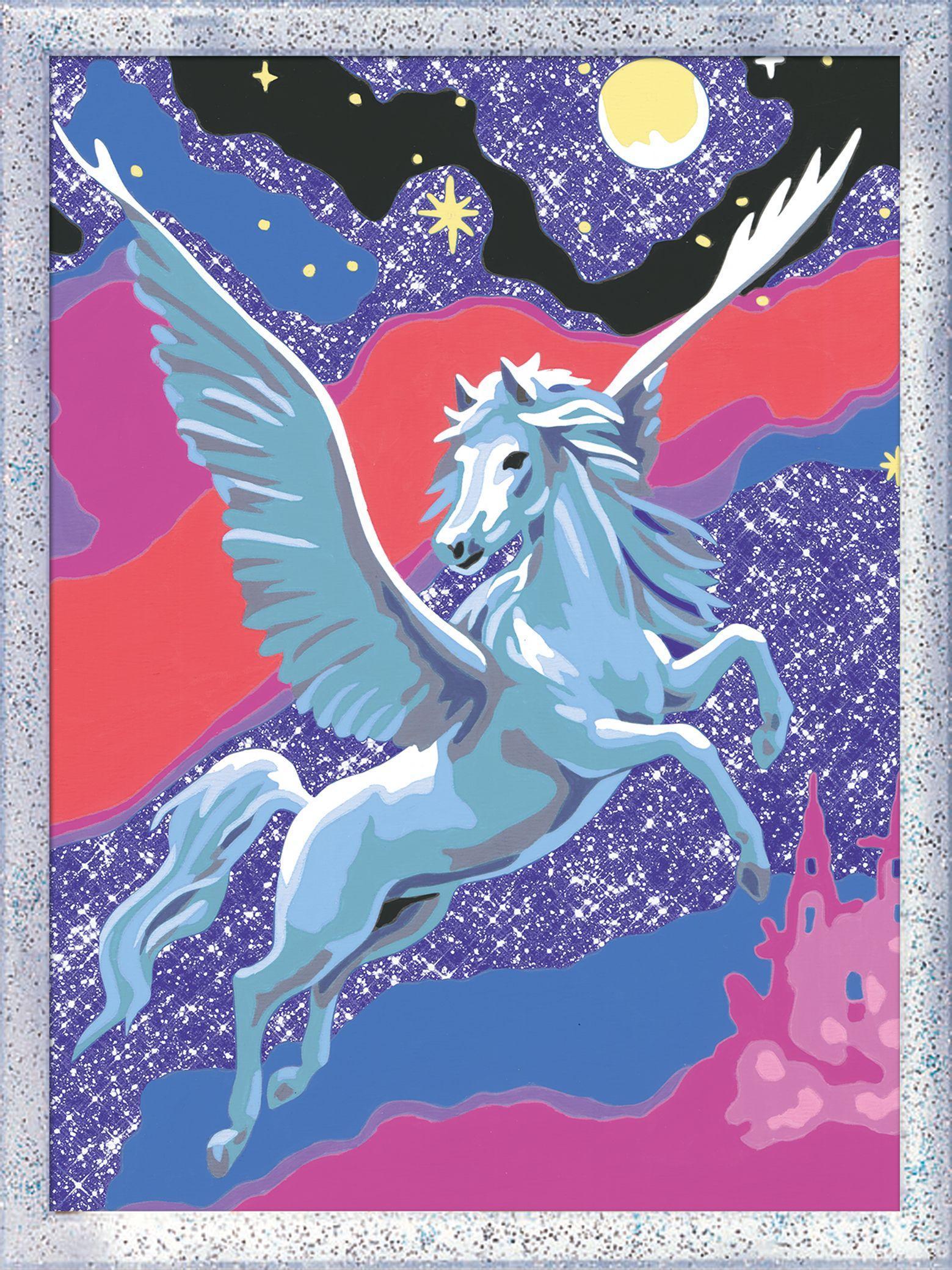 Mal-Set MALEN NACH ZAHLEN ROMANTIC – STOLZER PEGASUS mit Glitzer