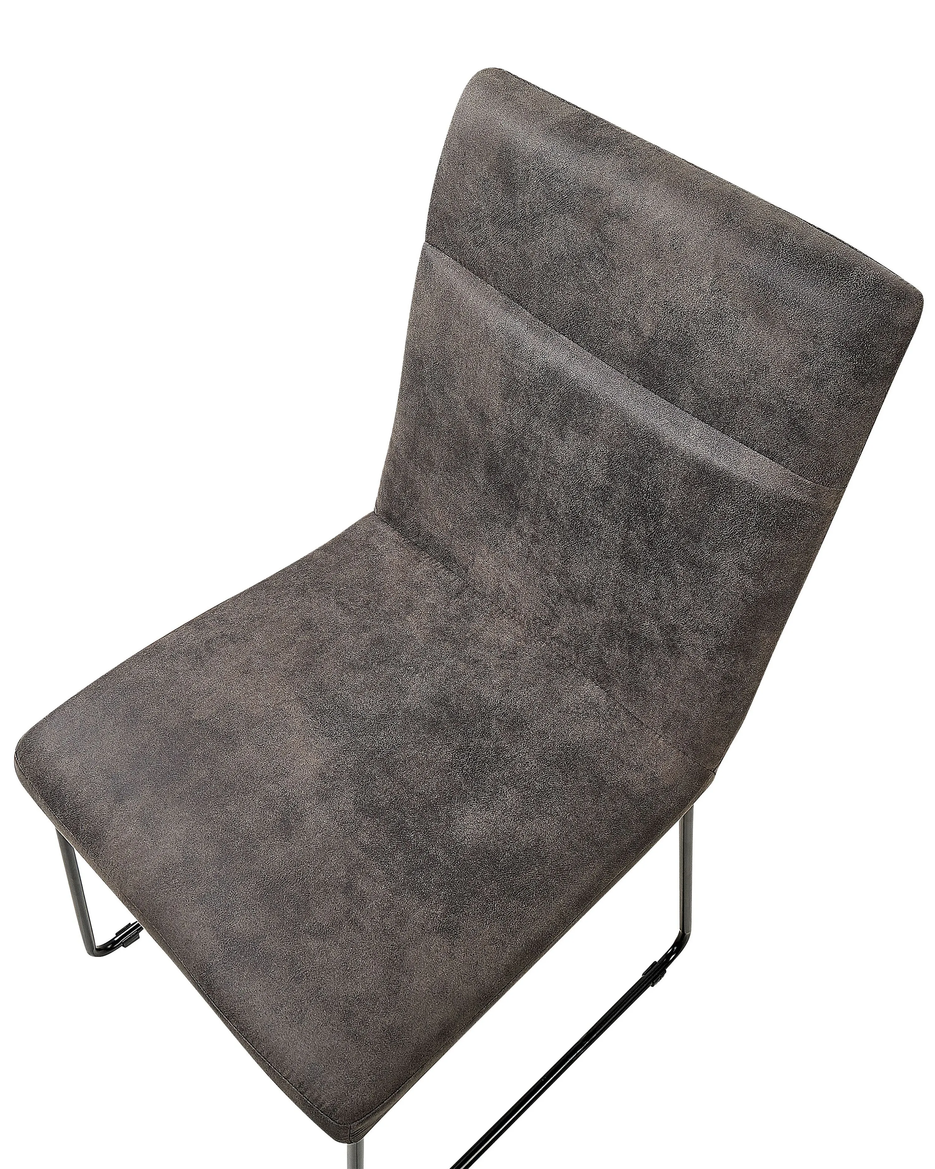 Set van 2 eetkamerstoelen NEVADA Stof Donkergrijs