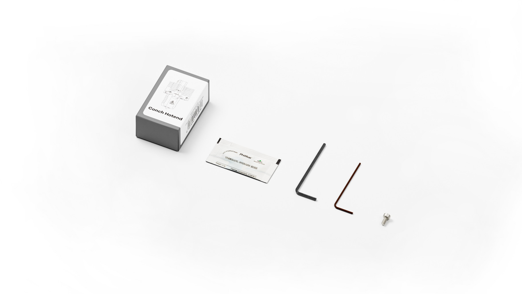 Phaetus  Conch Hotend für Bambu Lab X1/P1, 0,4 mm    Verschleißfestes Hotend für Bambu Lab - ohne Heizpatrone & Thermistor