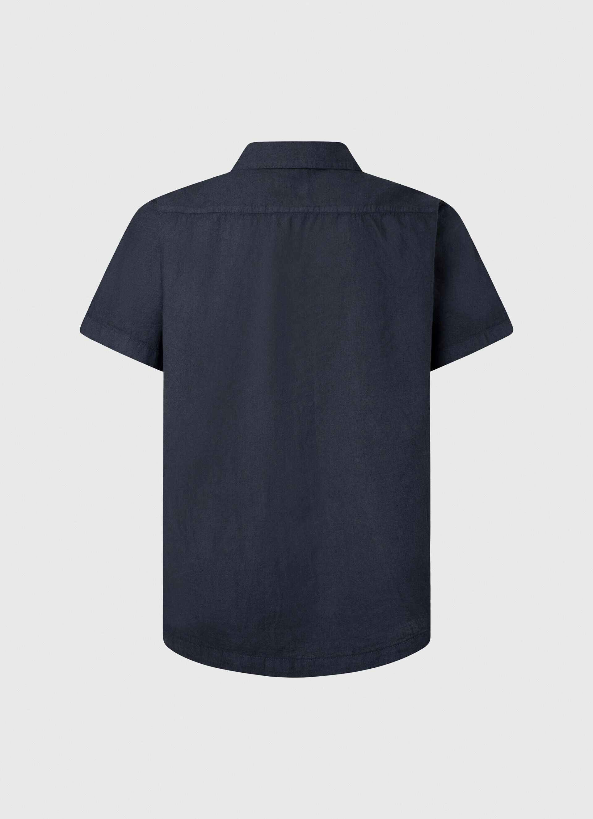 CAMISA DE LINHO DE MANGA CURTA - azul dulwich