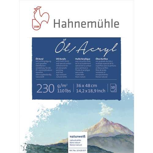 Hahnemühle Öl-/ Acryl 230 g/qm Öl-und Acrylmalblock