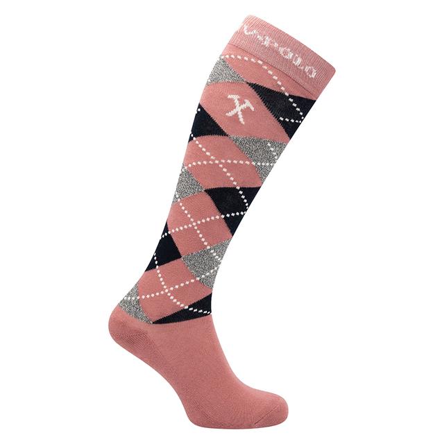 Sokken HV POLO Argyle Roze-donkerblauw