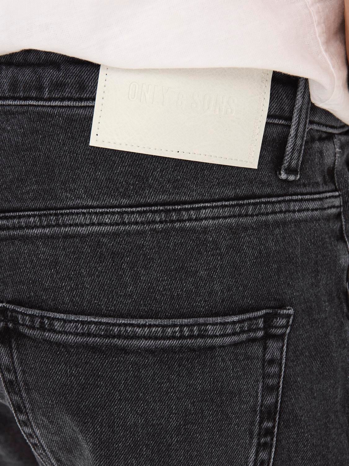 ONSYOKE Mittlere Taille Verjüngt Jeans Black Denim