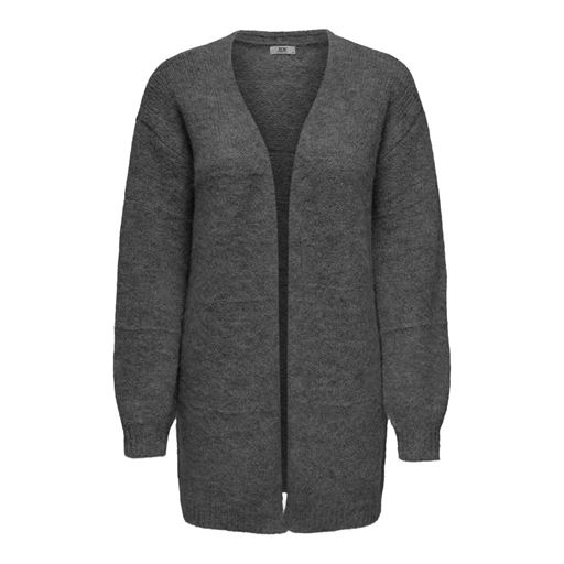 JDY Zoey Life Open Cardigan, Dark Grey Melange, XL