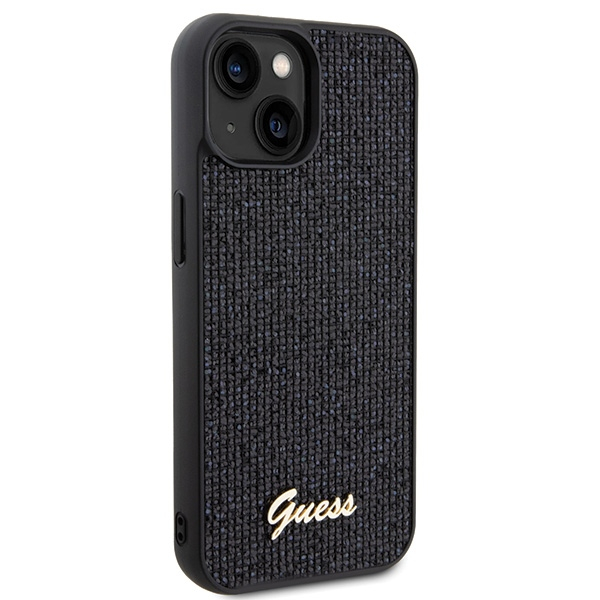 iPhone 15 Hybrid Hardcase Hülle Disco Metal Script (GUHCP15SPMSDGSK) - Schwarz
