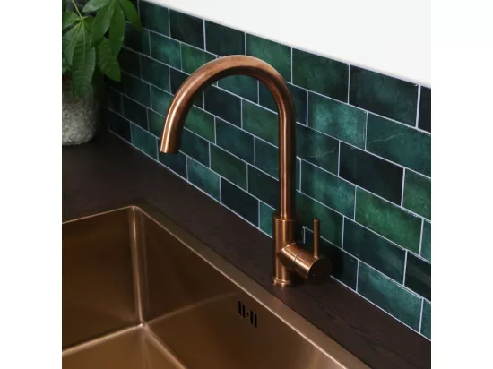 Kiwo mitigeur évier cuivre brossé - Essebagno