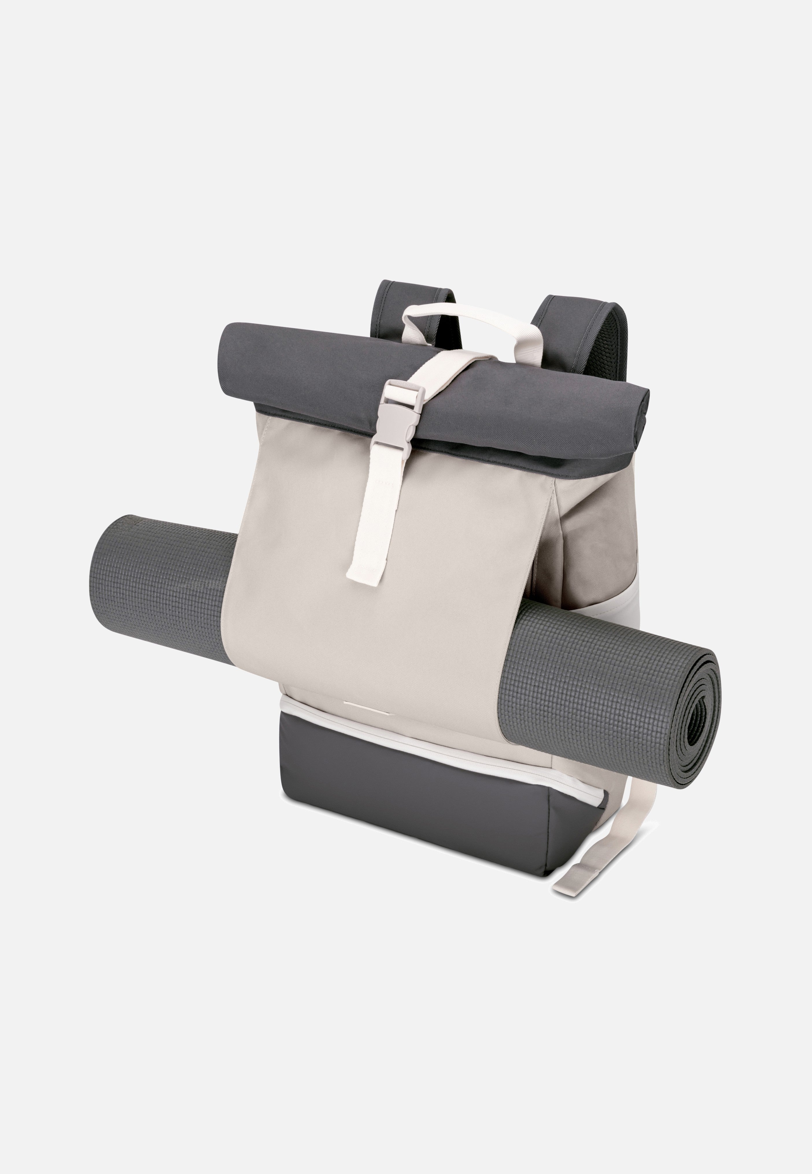 Allen Medium Sand-Grau - Rolltop Rucksack
