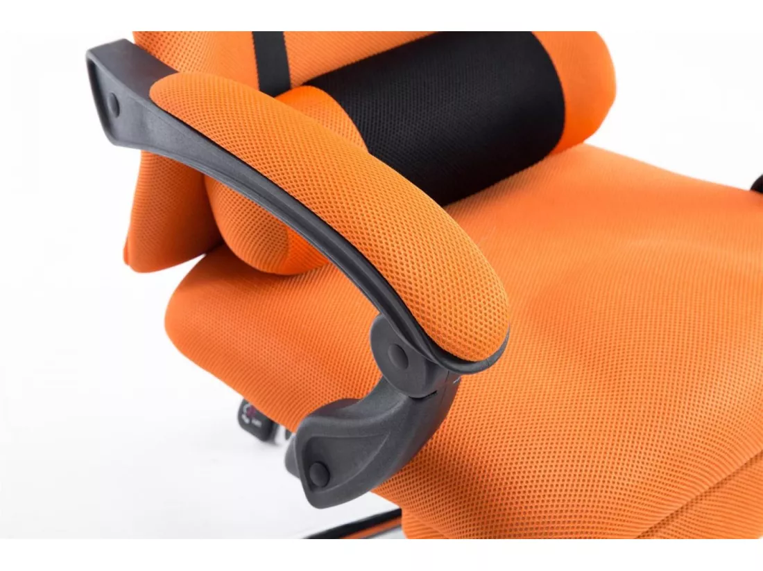 Chaise de bureau - Similicuir & Métal chromé - Orange - Fellow