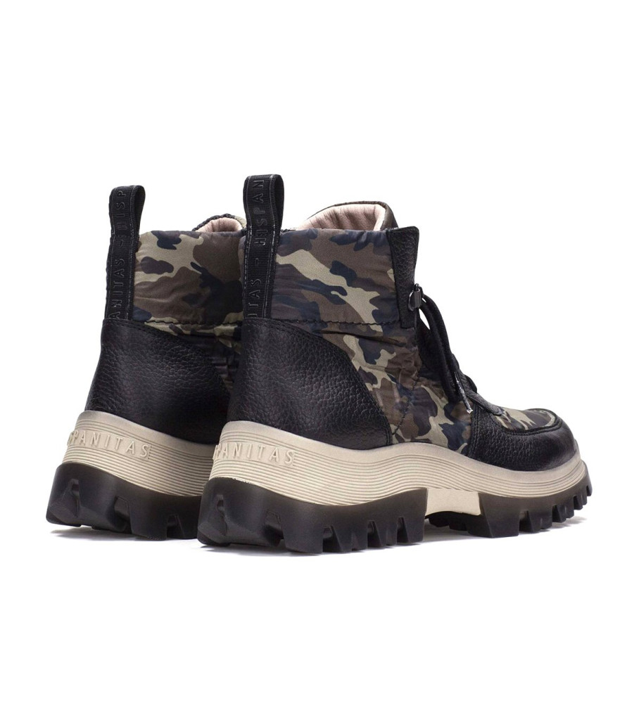 Botas de tornozelo Hispanitas Meryl em couro preto