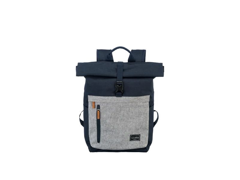 travelite Rucksack Basics Rollup 35 l, Dunkelblau/Grau Freizeitrucksack