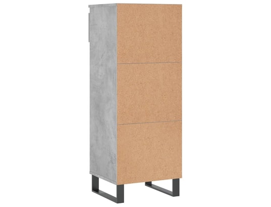 VIDAXL - Armoire à chaussures gris béton 40x36x105 cm bois d'ingénier...