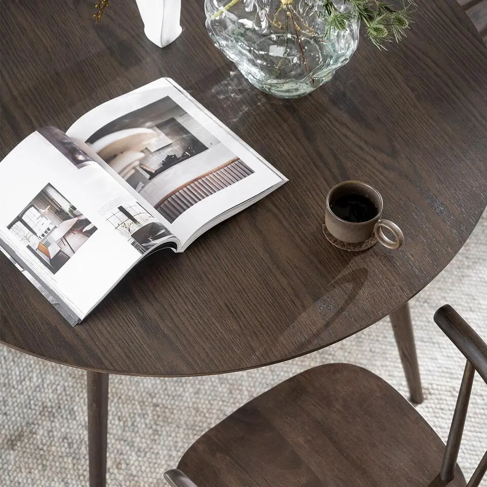 Rowico Home Yumi Ronde Houten Eettafel Ø 115 - Donker Eiken