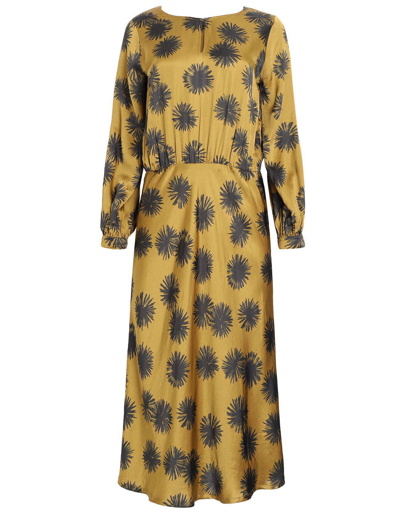 Hartford Robe en Soie mélangée Rosetta imprimée doré/noir