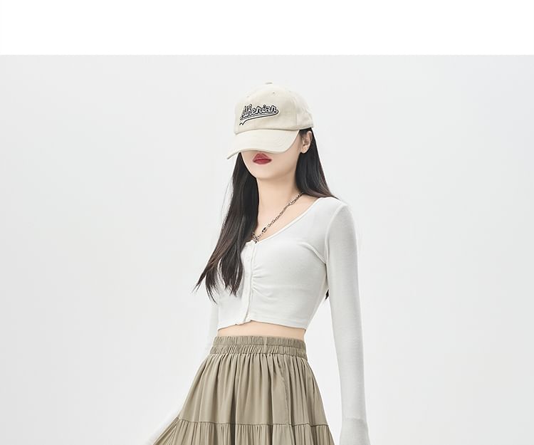 Dragan Pulse - Hoge taille effen maxi A-lijn rok