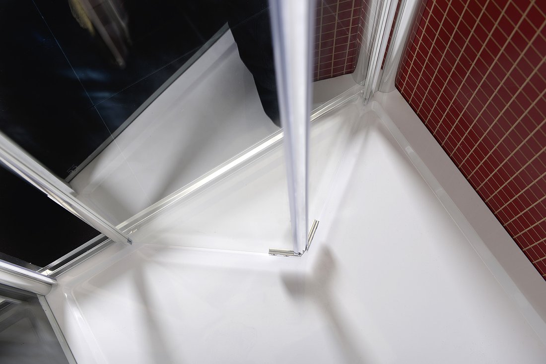 Polysan Lucis vierkante douchecabine met vouwdeur 90x90cm chroom