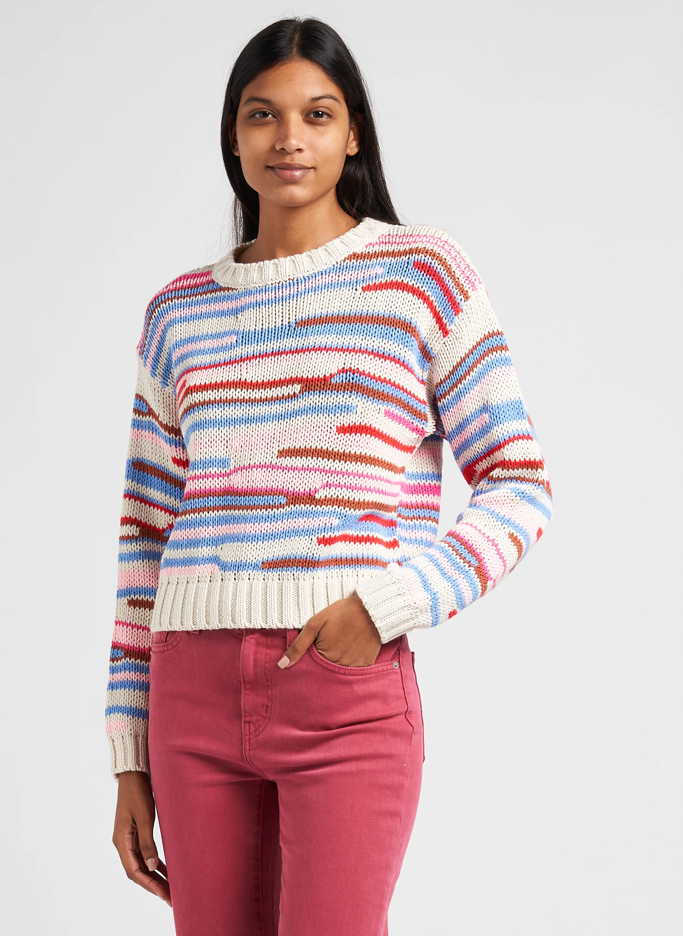 NAUTICA - Pull en maille col rond | Multicolore
