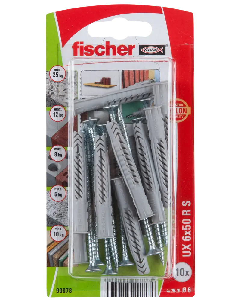 Fischer Dyvel uni UX 6 x 50 mm RSK 10-pak