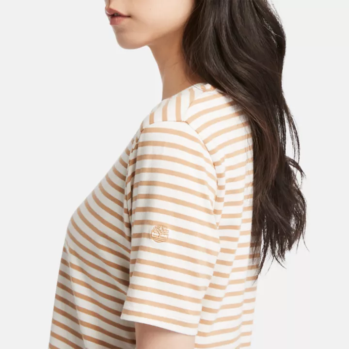 T-shirt Baby à rayures pour femme en jaune