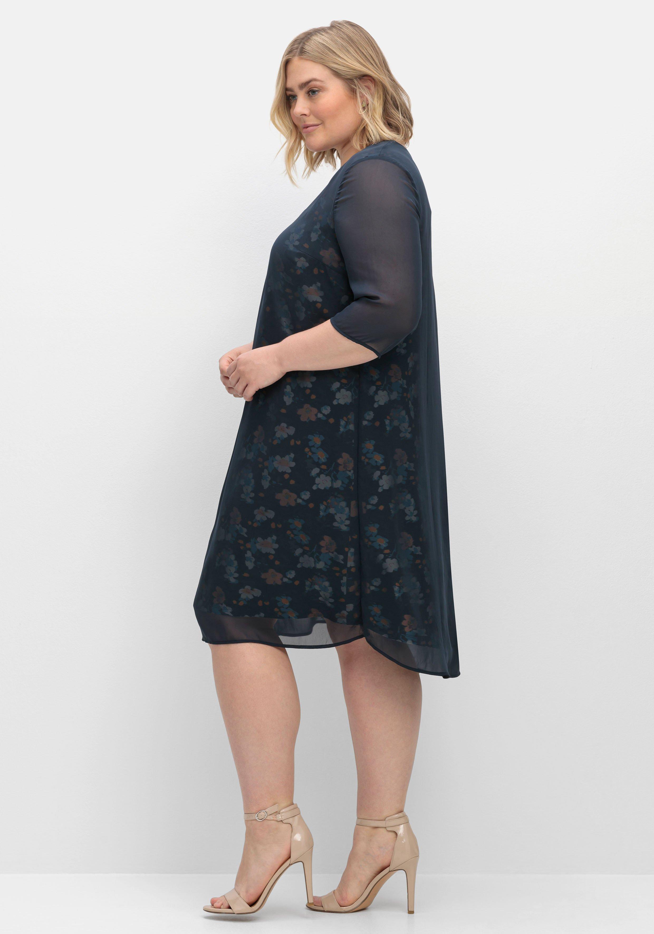 Chiffonkleid im Lagenlook, mit Blumenprint