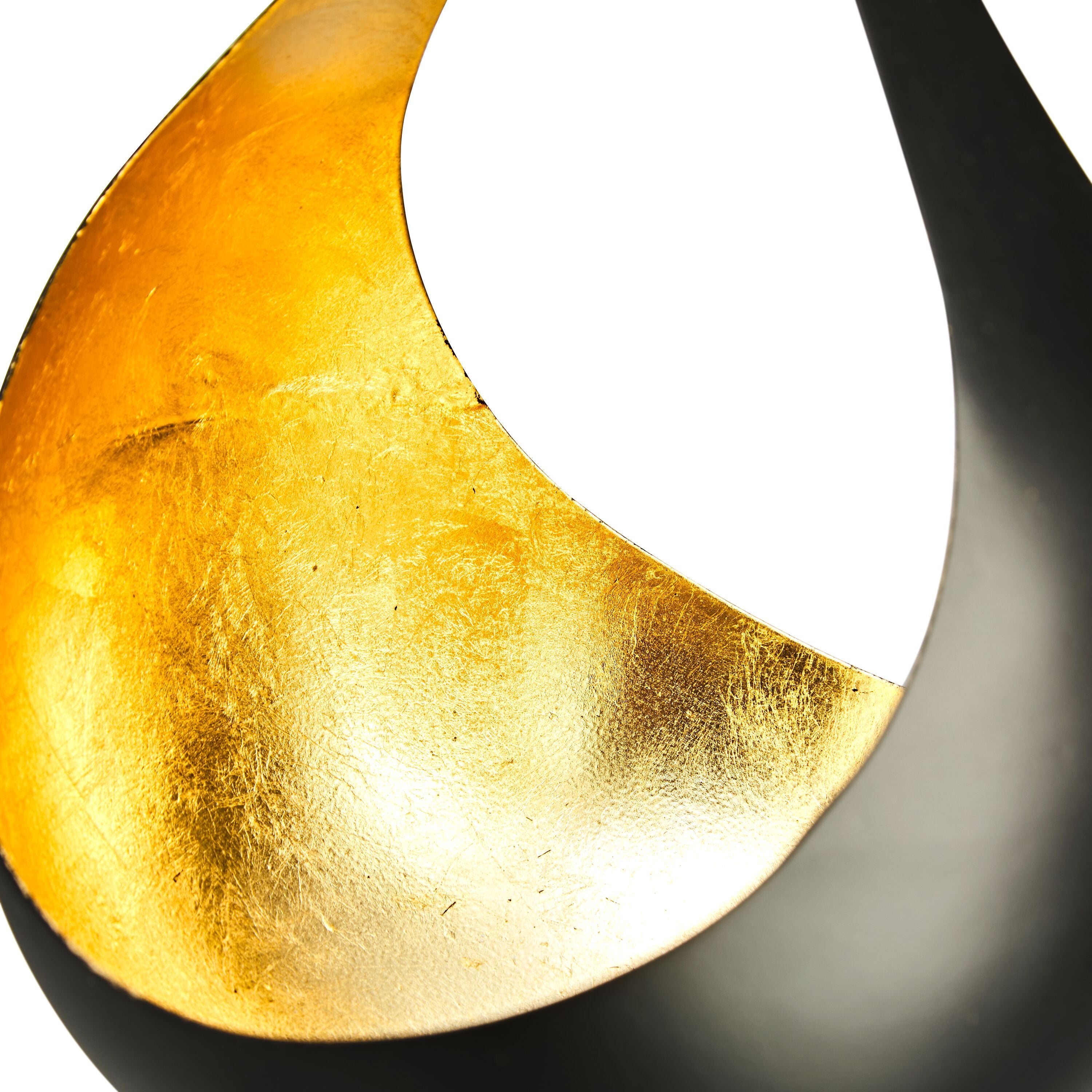 TESSA Hänge-Windlicht - Gold, Schwarz / B: 13.5 cm x T: 13.5 cm x H: 25.0 cm