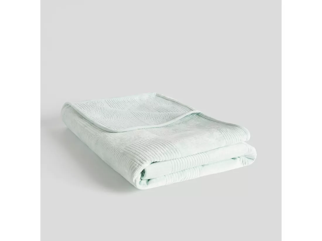 Jeté de lit Quadron Turquoise Clair Polyester 200x220