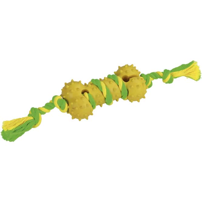 Hundespielzeug - Kauknoten mit Gummiknochen - 1 Stück