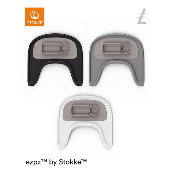 ezpz™ by Stokke™ Set de Table Silicone Tray   Soft Grey        de               Stokke®