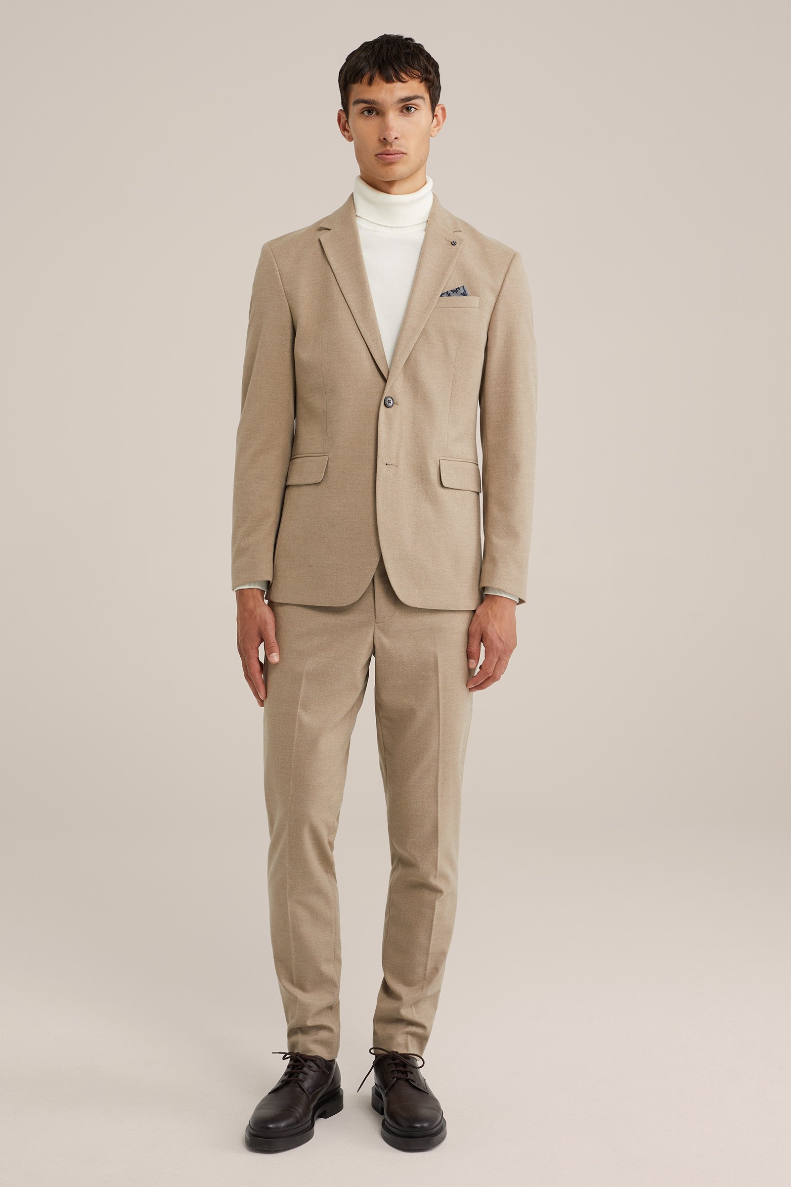 slim fit pantalon WE Fashion Beige