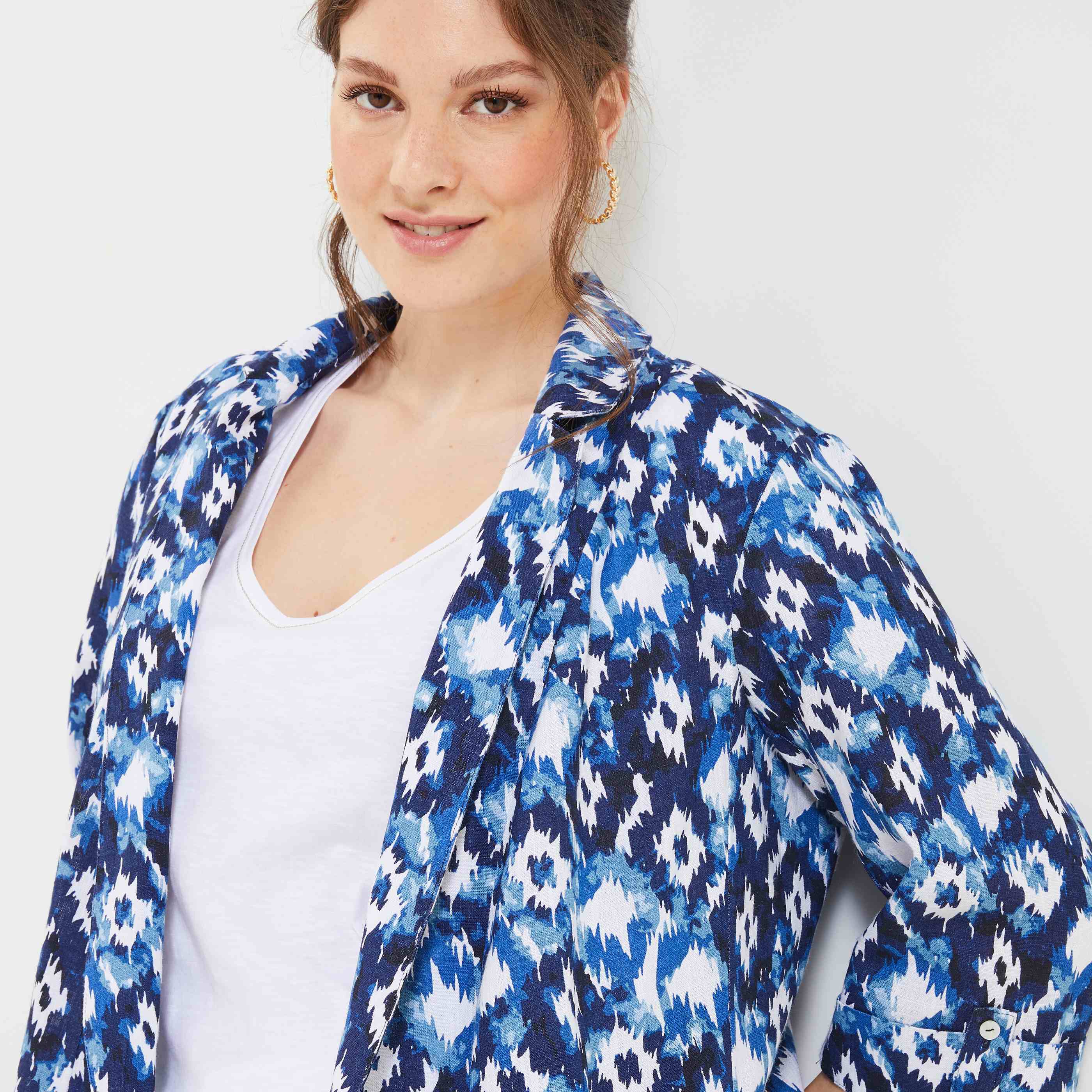 Veste fluide femme - BLEU