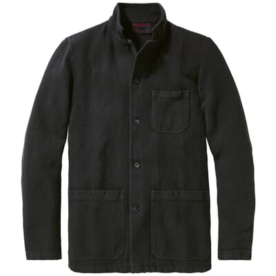 Herrenjacke Baumwolle und Leinen, Grafit