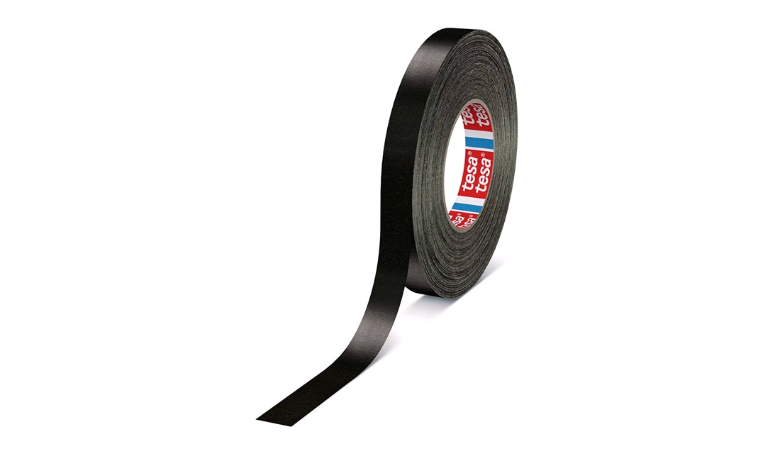 TESA Premium Lærredstape, sort, 19mm x 25mtr