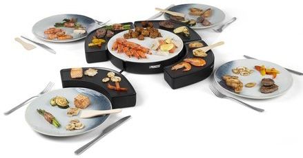 Princess Dinner4All Circle 103070 - Gourmetstel - Grill & Bakplaat - 4 Personen - Extra lang 2 meter snoer