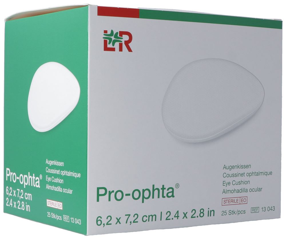 PRO OPHTA Augenkissen<br>25 Stück, 6.2x7.2cm, steril