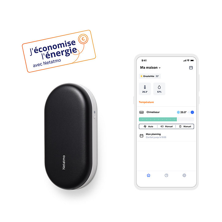 Commande intelligente climatiseur - pompe à chaleur air/air Netatmo