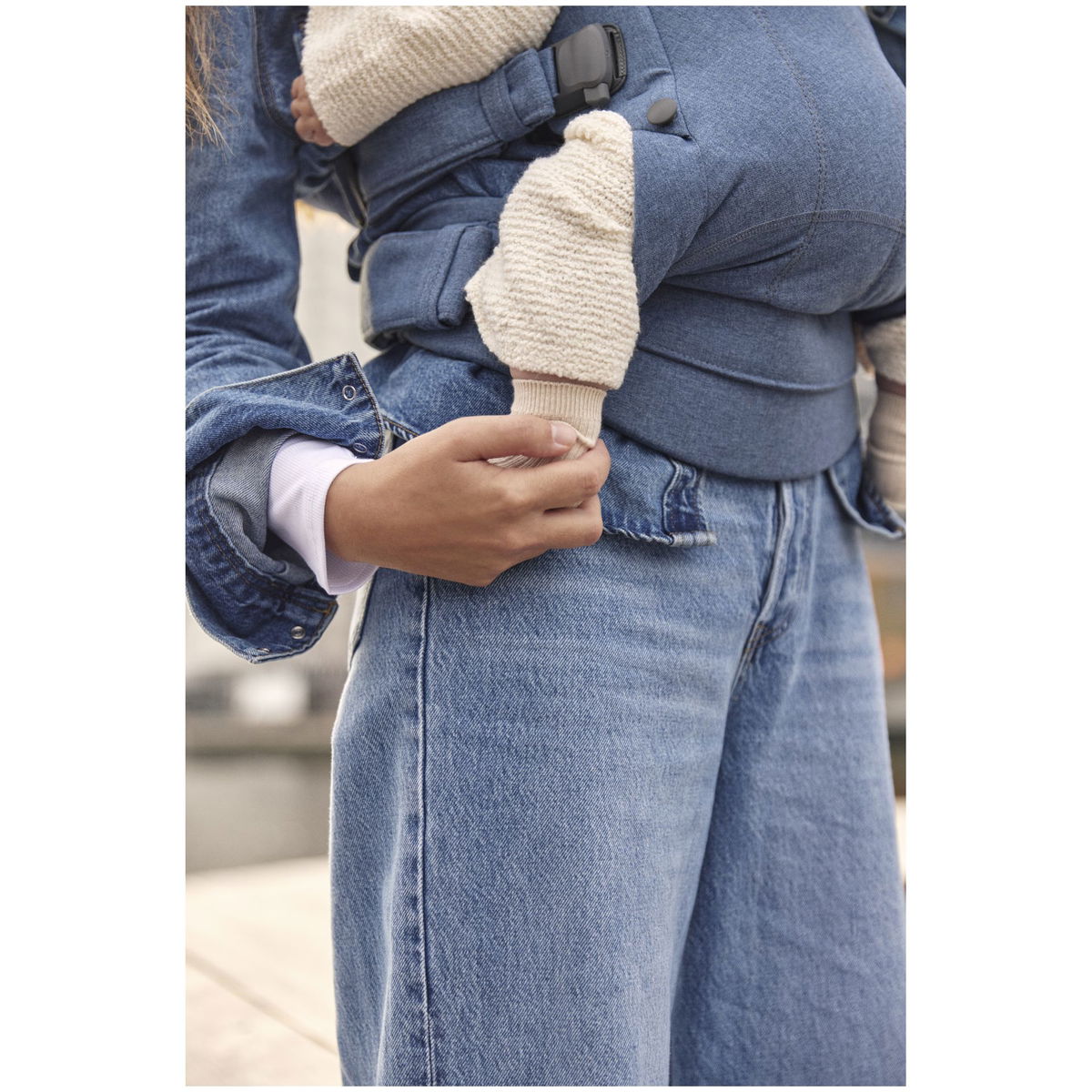 BabyBjörnBabyBjörn   Tragesitz Harmony Woven blau melange