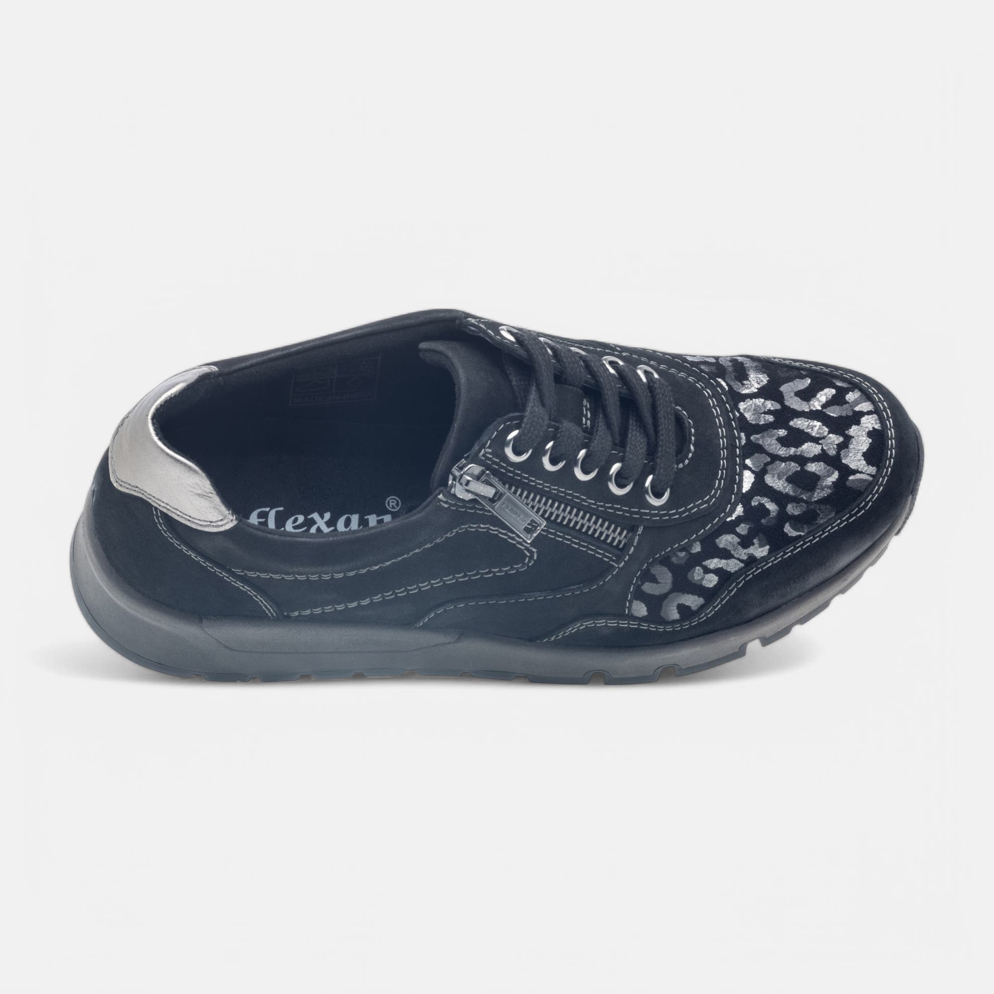 Baskets basses Femme en cuir noir