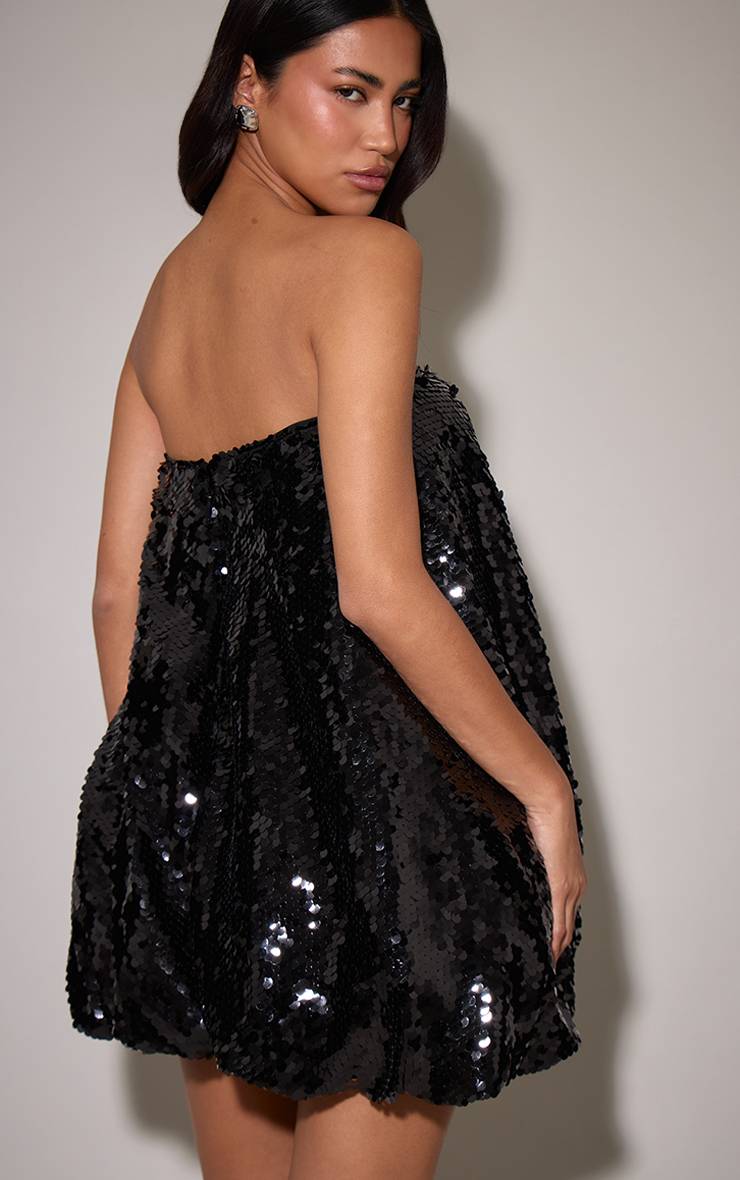Noir Robe Boule À Paillettes