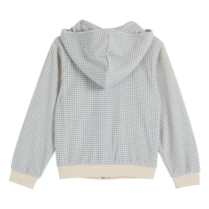 Emile et Ida Sweat Capuche Vichy Eponge | Bleu