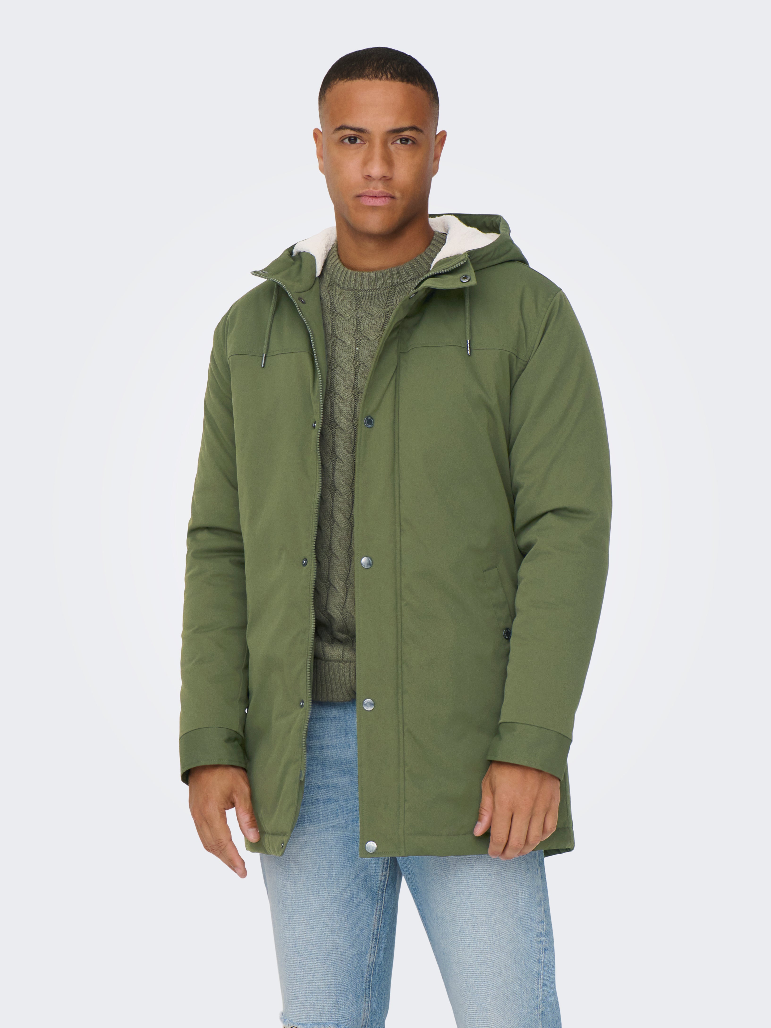 ONSALEXANDER Langer Parka Olive Night