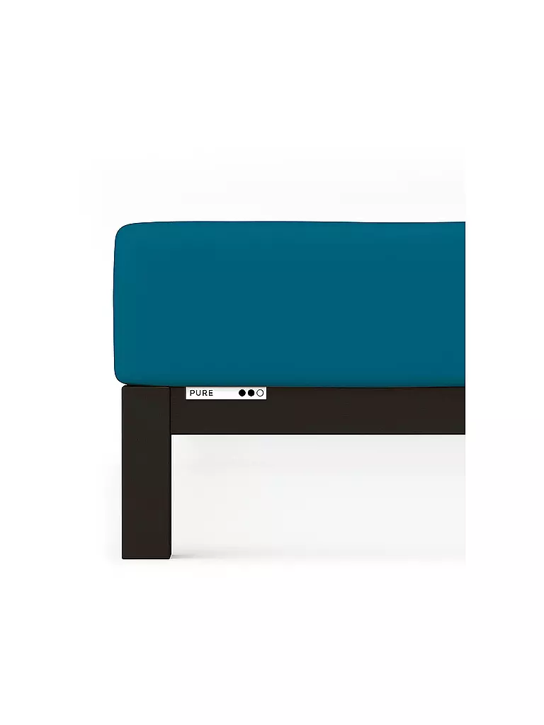 SCHLAFGUT Jersey Spannleintuch PURE 140x200cm Petrol Deep L  petrol