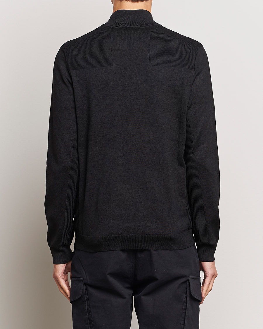 BOSS GREEN Momentum Knitted Half Zip Black