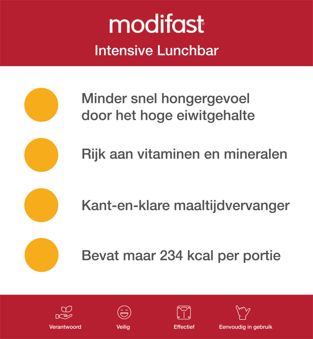Modifast Snack & Meal Lunchreep Melkchocolade (6 X 31 gr)