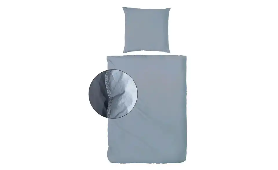 Stone Washed-Bettwäsche 200 cm 135 cm Denimblau 135x200 cm