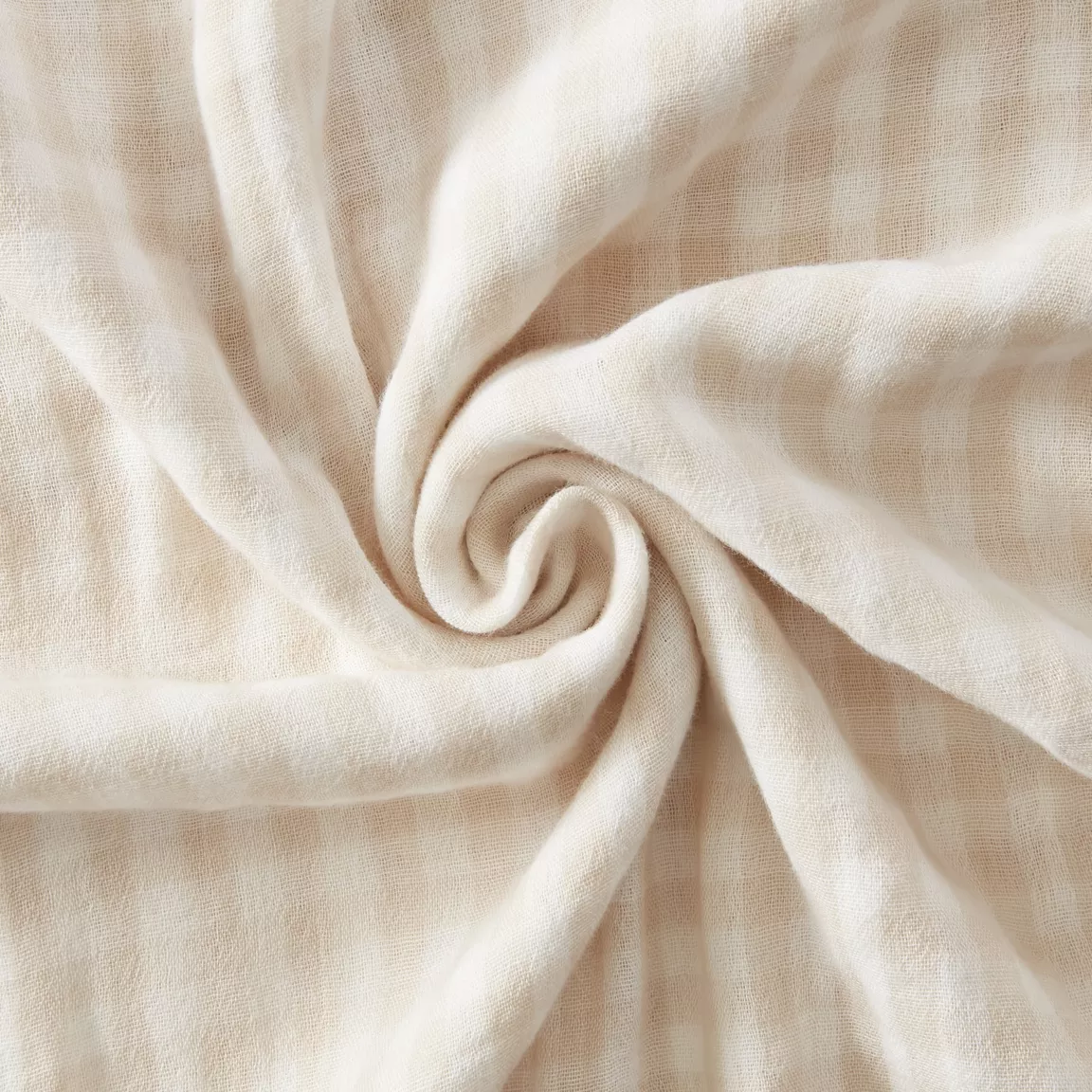 Lot de 2 essuie-main gaze de coton (50 x 70 cm) Vickie Beige
