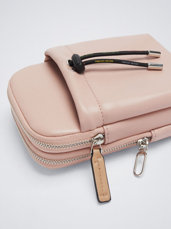 Bolsa para celular com fecho ajustável - Rosa