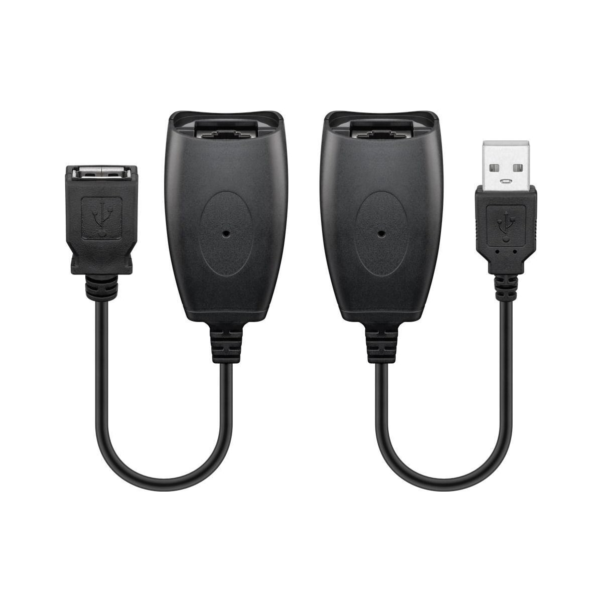 USB 2.0 Hi-Speed skjøtekabel, svart