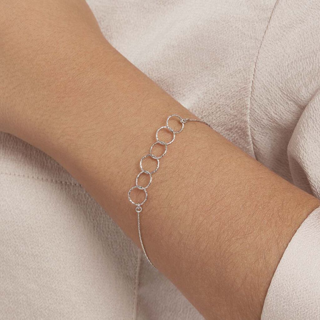 Bracelet Bulle Argent Blanc