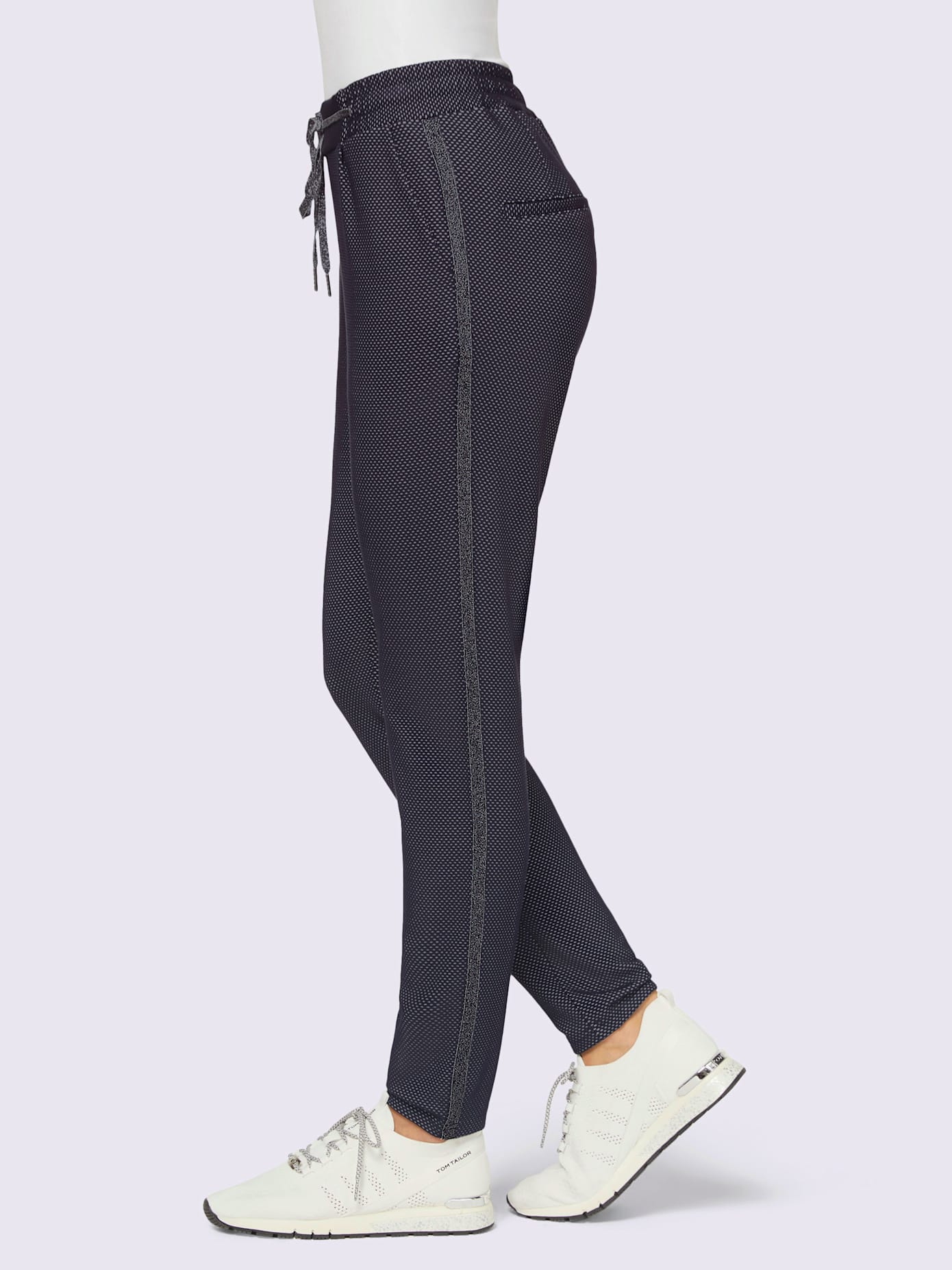 Pantalon en jersey structure gaufrée